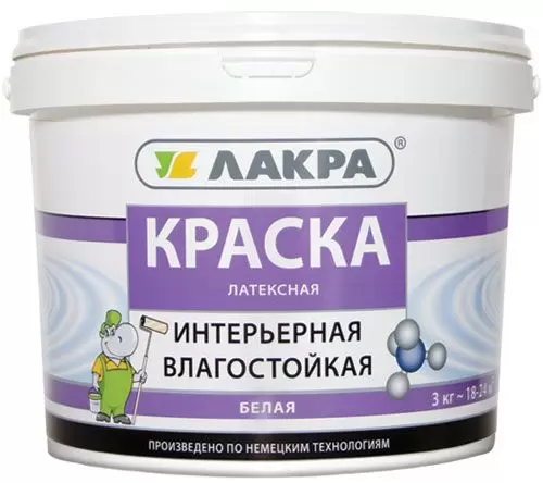 Краска влагостойкая Лакра белый 6,5 кг