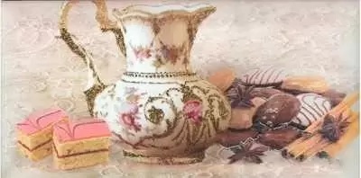 Декор настенный Fabresa Ceramics Base Pastelitos Cafе 2 10x30
