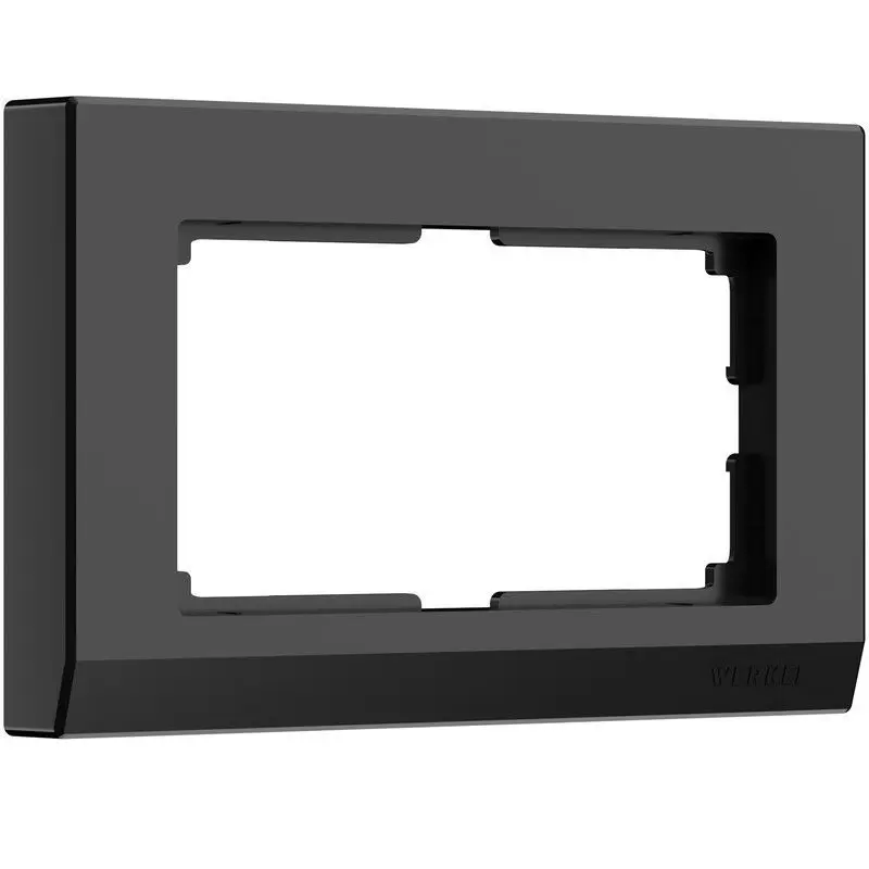 Рамка Werkel Stark для двойной розетки (черный) WL04-Frame-01-DBL-black