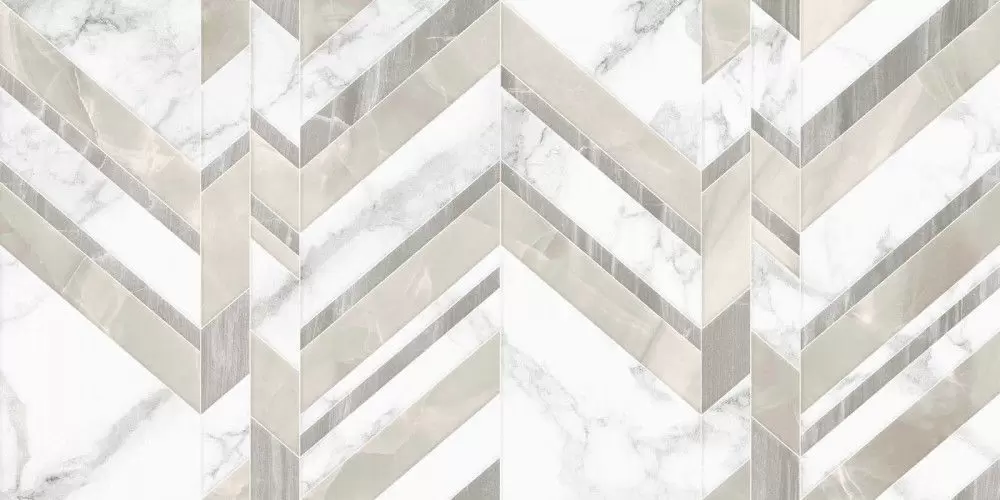 Плитка настенная Golden Tile Marmo Bianco Chevron