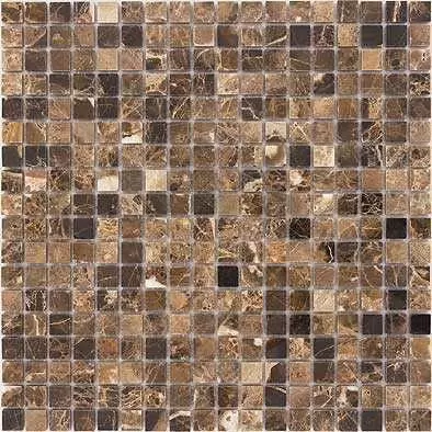 Мозаика Caramelle Mosaic Pietrine Emperador Dark POL 15x15x4