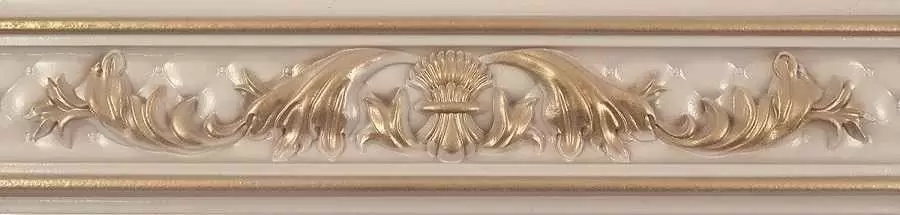 Бордюр настенный Delacora Vardo Alteria Cen. Crema Roseton 25x6