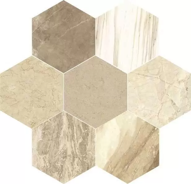 Плитка напольная Unica Marmo Mix Sabbia Esagono