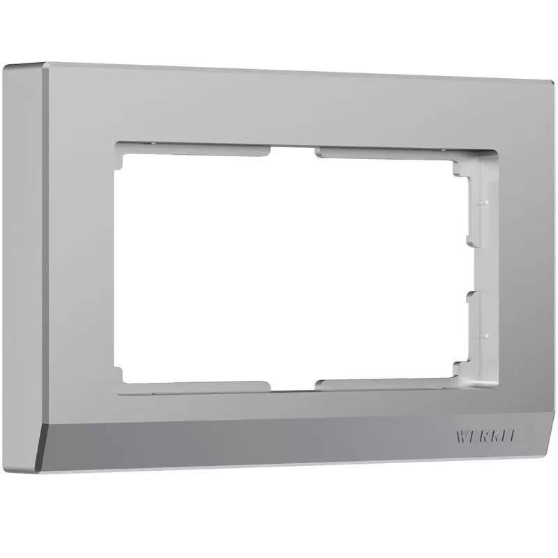 Рамка Werkel Stark для двойной розетки (серебряный) WL04-Frame-01-DBL