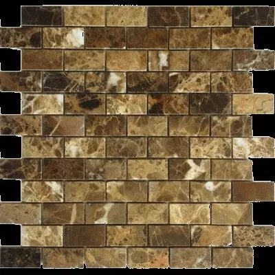 Мозаика Caramelle Mosaic Pietrine Emperador Dark POL 23x48х7