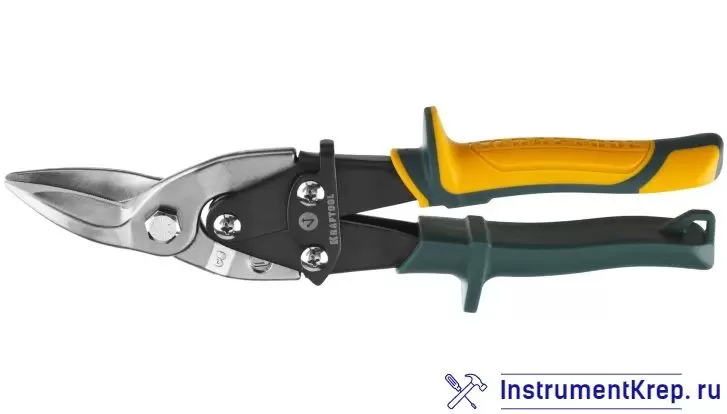 Ножницы по металлу KRAFTOOL Aligator двухрычажные левые Cr-Mo 250мм