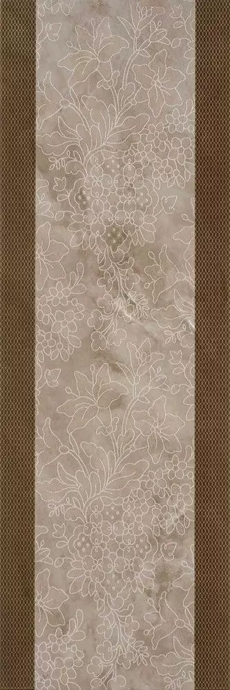 Плитка настенная Serra Incanto 572 Floral Decor Brown Glossy