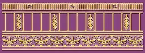 Бордюр настенный Ceramique Imperiale Воспоминание Фиолетовый 25х9