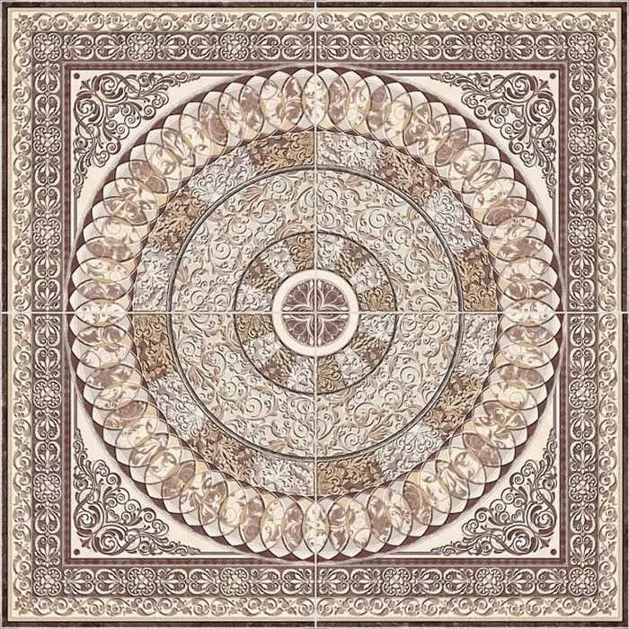 Декор напольный Absolut Keramika Marble Roseton комплект из 4х шт.