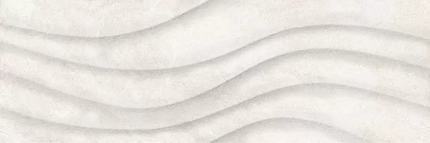 Плитка настенная Alma Ceramica Rialto Белая рельефная волны