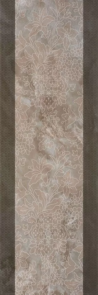 Плитка настенная Serra Incanto 572 Floral Decor Anthracide Glossy