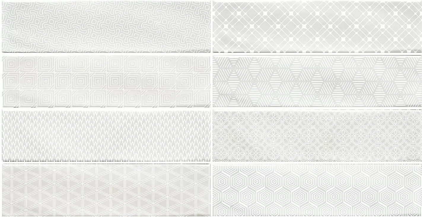 Керамическая плитка Decor Opal White для стен 7,5x30