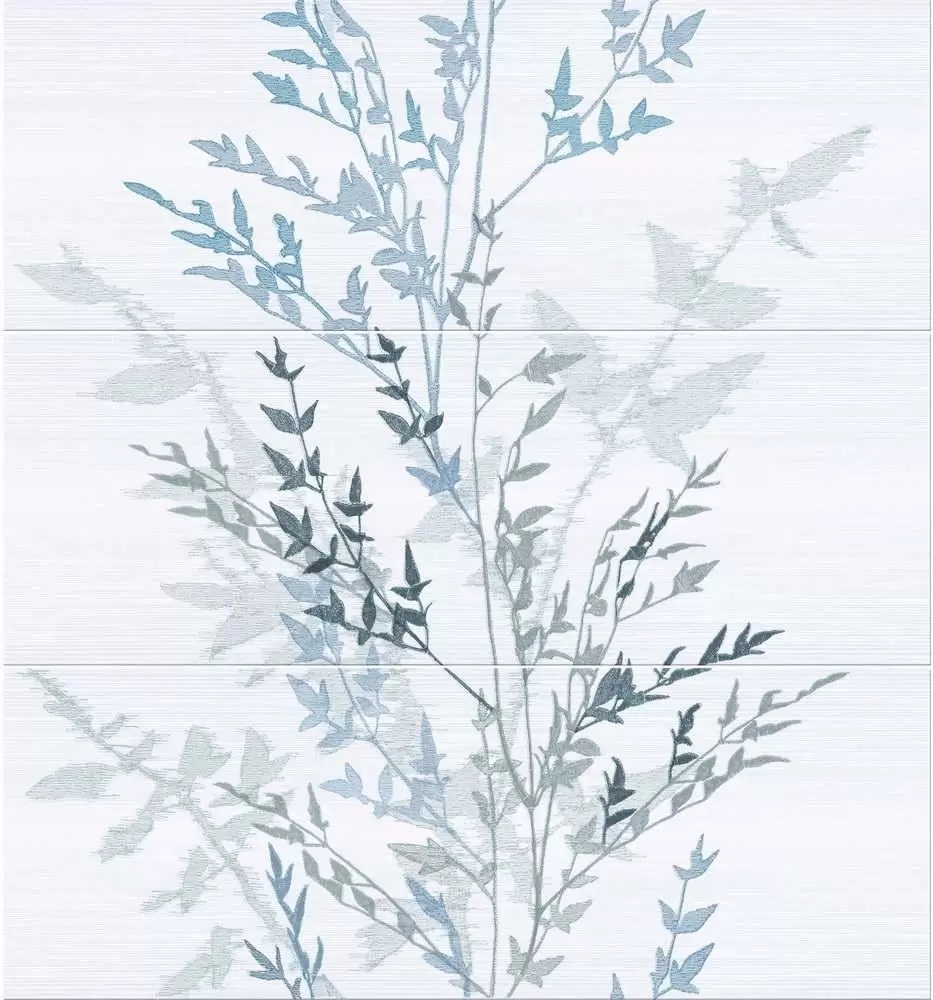 Панно настенное Keraben Fresh Blanco-Grafito Decor Nippon set 3 pz Blanco