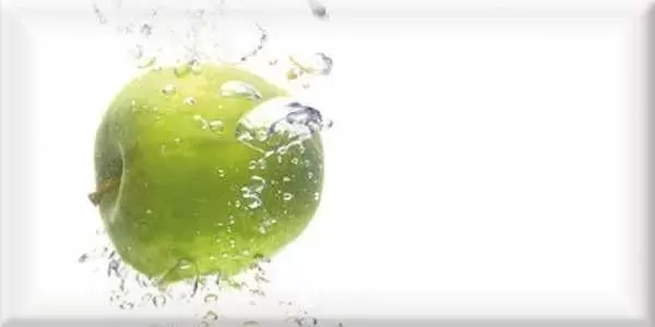 Декор настенный Absolut Keramika Monocolor 10х20 Biselado Decor Fresh Apple