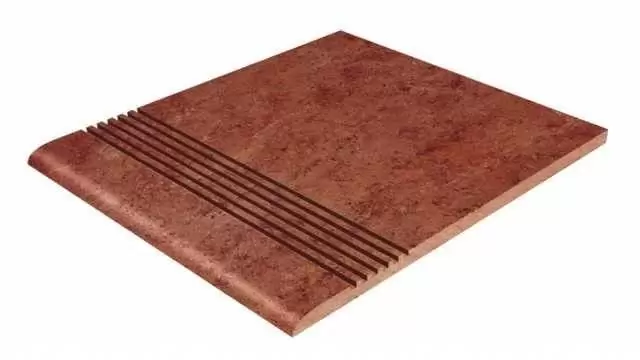 Ступень Cerdomus Pietra dAssisi Gradino Semplice Rosso 30x30