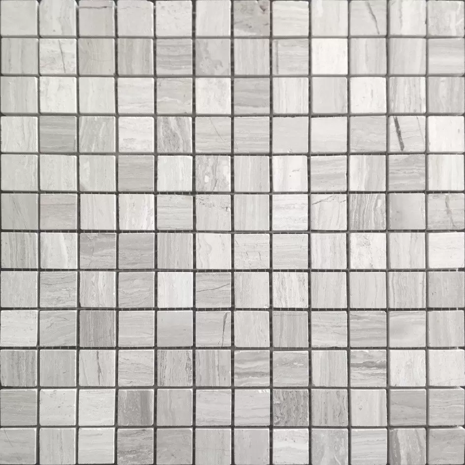 Мозаика Caramelle Mosaic Pietrine Travertino Silver POL 23x23x4