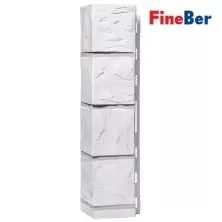 Наружный угол FineBer STANDART Камень мелованный белый