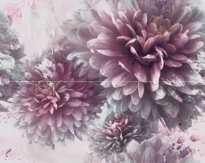 Панно настенное Azulejos Alcor Lugano Decor Floral Lila 2pz