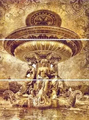 Панно настенное Ceramica Color Sonora Paris Fontaine из 3-х плиток