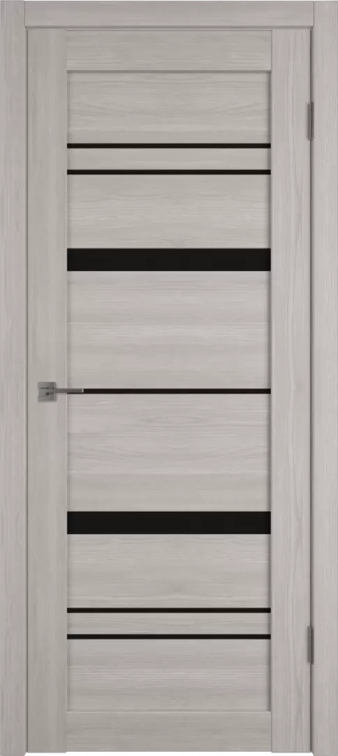 Дверь экошпон "Atum Pro 26" Stone Oak/Black Gloss, стекло