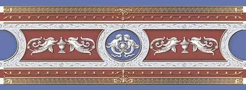 Бордюр настенный Ceramique Imperiale Рафаэлевский Бордо 25х9