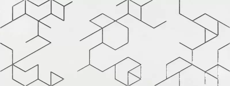 Керамическая плитка CLARITY Dec POLYGON BLANCO Декор 25x65