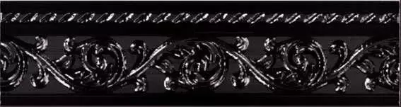 Бордюр настенный Carmen Caprichosa Moldura Yara Negro 4x15