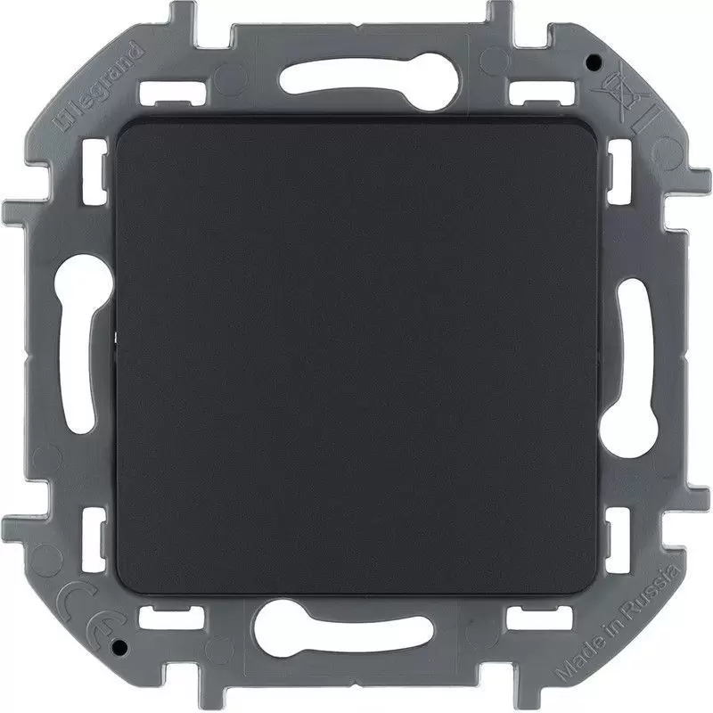 Переключатель Legrand INSPIRIA Антрацит одноклавишный 10 AX 250 В 673653