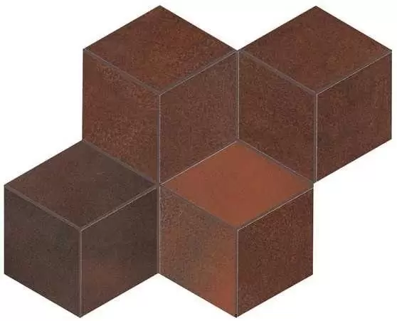 Мозаика Atlas Concorde Italy Blaze Corten Mosaico Esagono Lapp 35х30