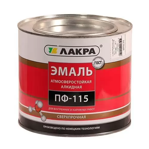 Эмаль ПФ-115 Лакра глянцевый белый 1,9 кг