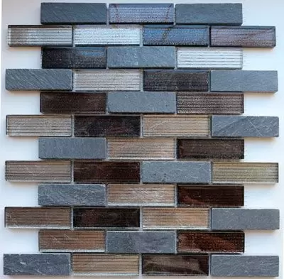Мозаика Naturelle Alcantara nero 23x73 26x29,8