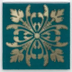 Плитка из керамогранита HGD/F252/5246 Клемансо зелёный темный Вставка 4,9x4,9