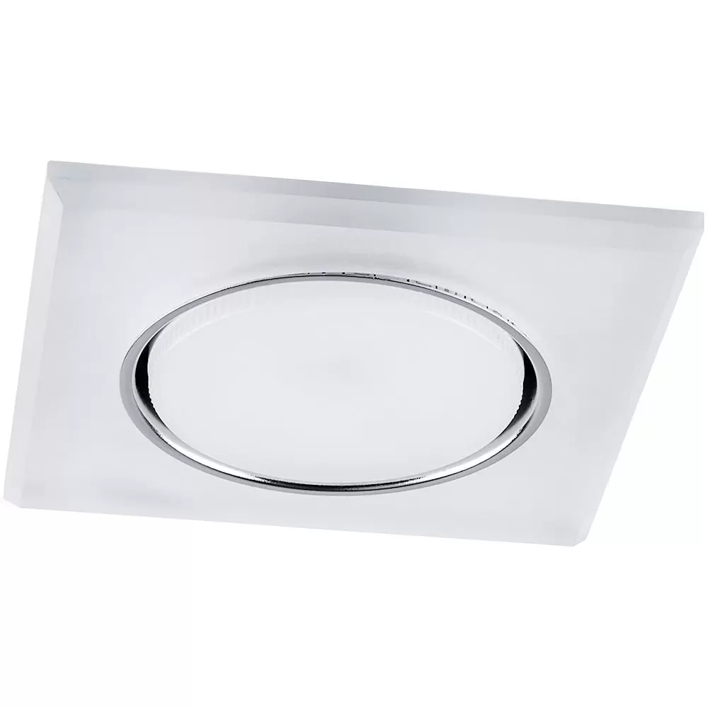 Светильник встраиваемый Feron CD5022 с белой LED подсветкой GX53 белый матовый