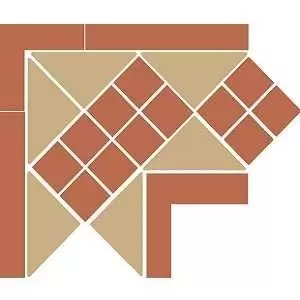 Декор керамогранит Top Cer Octagon Corner Lisbon-1 With 1 Strip Tr.03, Dots 04, Strips 04
