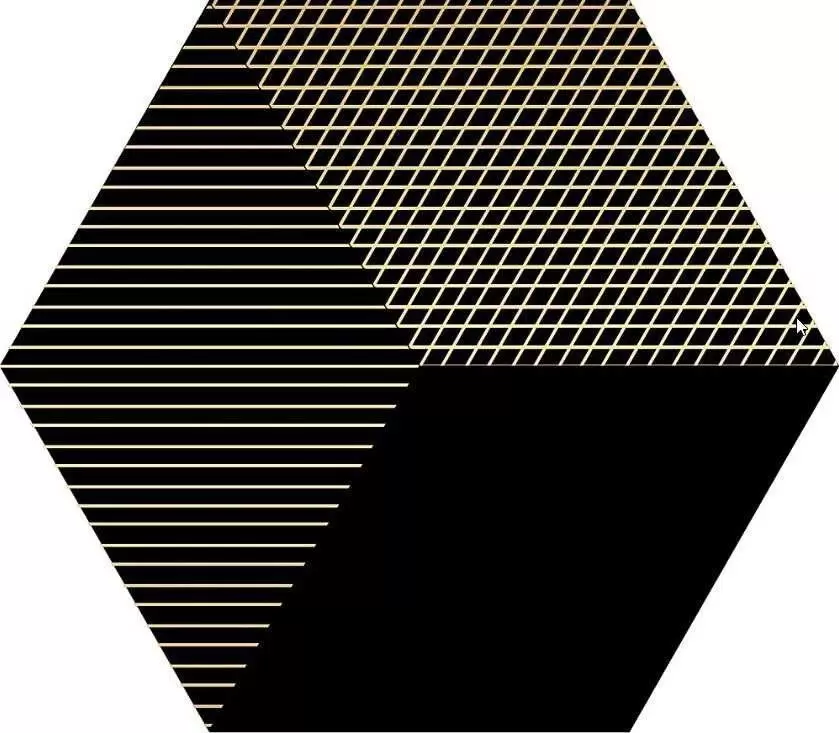 Декор керамогранит DUNE Shapes Hexaline Mix Black