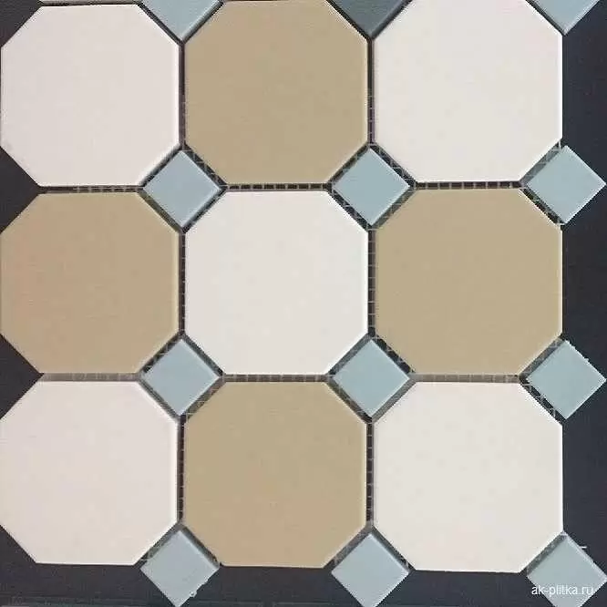 Керамогранит Top Cer Octagon 4416+03 Oct13-B White 16 Yellow 03 OctagonTurquoise 13 Dots