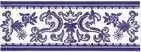 Бордюр настенный Mainzu Zocalo Cenefa Cuarteo Azul