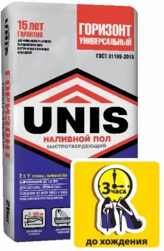 Наливной пол Юнис Горизонт/UNIS Gorizont Универсальный, 20 кг