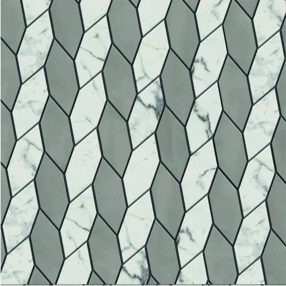 Мозаика Jet Mosaic By Estima Marble Stone Leaves STL-DS
