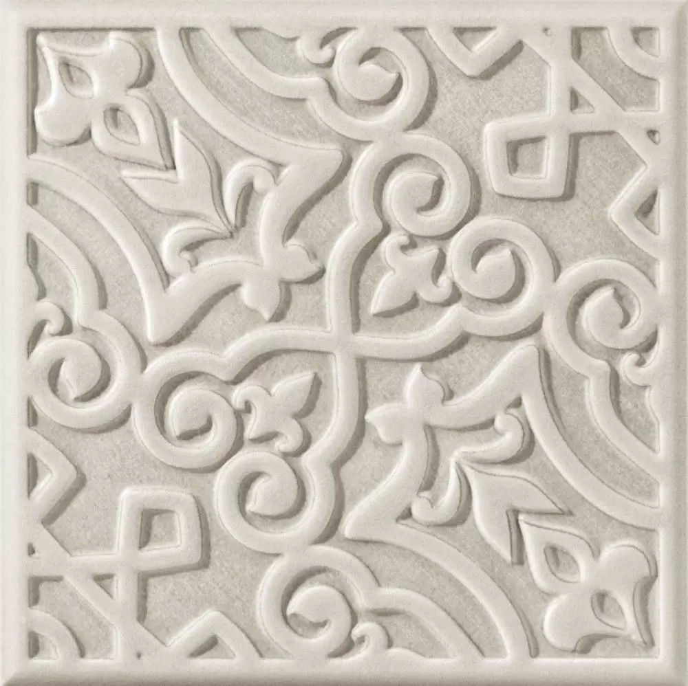 Декор настенный Tubadzin Majolika 20x20 D-graphite D STR