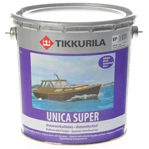 Лак яхтный Tikkurila Unica Super 90 глянцевый 2,7 л
