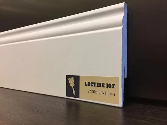 Плинтус Arbiton Loctike 100х15мм 107 МДФ под покраску