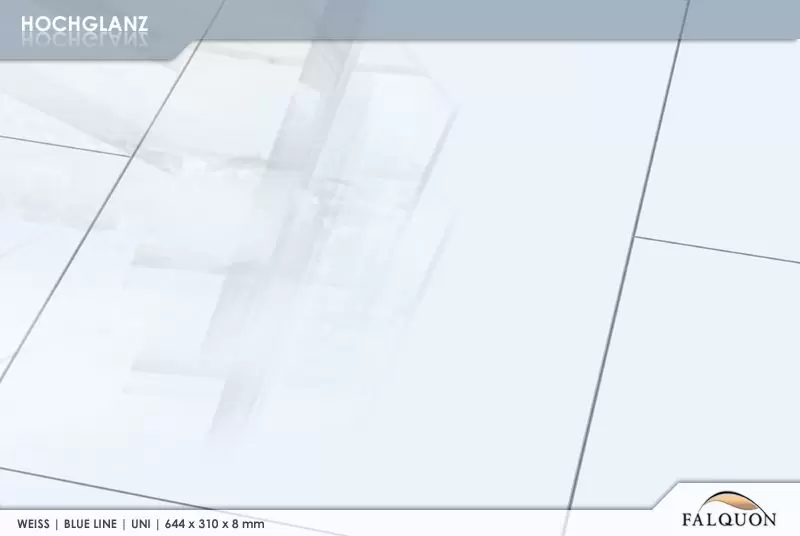 Ламинат Falquon Blue Line Uni Weiss-White глянец 32 класс 8мм