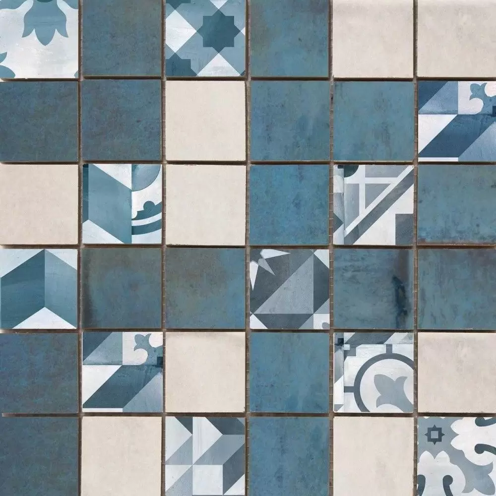 Мозаика Cifre Montblanc White-Blue Mosaico Blue