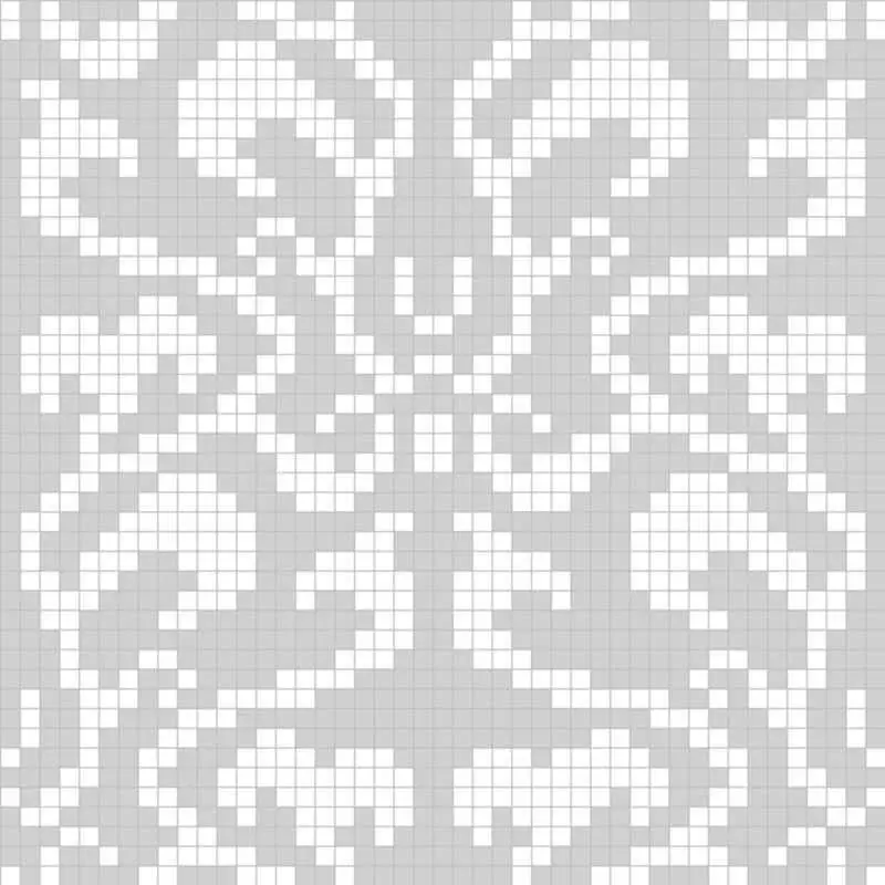 Мозаика Alma Панно 20 D-03 White A