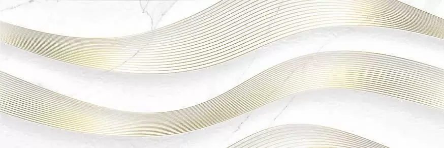 Декор настенный Alma Ceramica Vivienne Белый Д волны