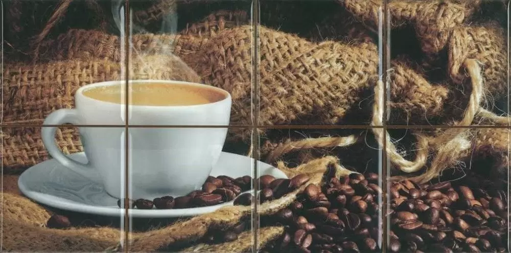 Панно настенное Absolut Keramika Monocolor 10x10 Biselado Comp. Brasil 20x40 комп. 2 шт