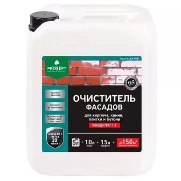 Очиститель фасадов (смывка высолов) Prosept 1:2 концентрат Salt Cleaner 5 л