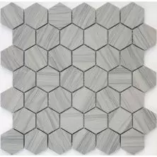 Мозаика LeeDo - Pietrine Hexagonal Marmara grey полированная 29,2x29,8х0,7 см (чип 23х40х7 мм) (Marmara grey POL hex 23x40x7)