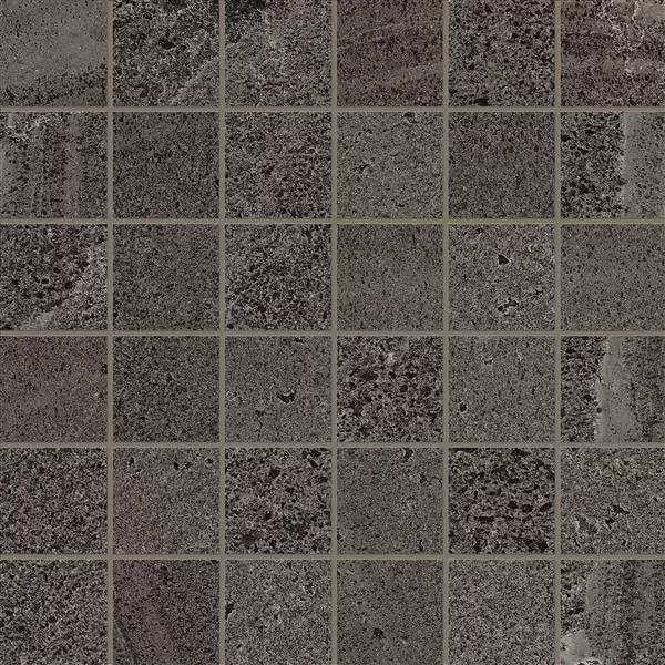 Мозаика ABK Re-Work Mosaico Quad. Single 3 Black 30x30